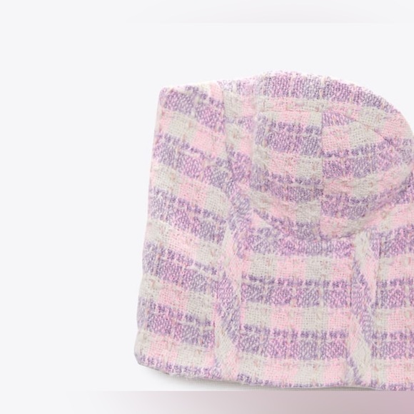 zara strapless TEXTURED CORSET TOP size medium new - Picture 3 of 6